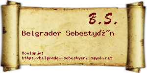 Belgrader Sebestyén névjegykártya
